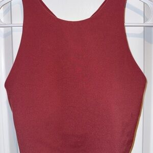 Athleta Burgundy Cropped Tank Top